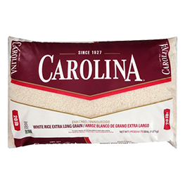 CAROLINA ENRICHED EXTRA LONG GRAIN WHITE RICE - 20 LB.